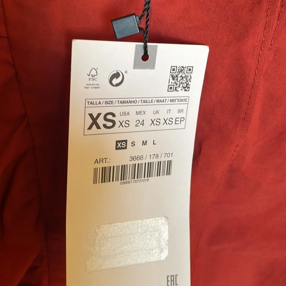 ZARA Ruffled Poplin Cropped Top - Picture 9 of 11